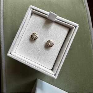 1ct. Diamond Studs with 14k Bezel